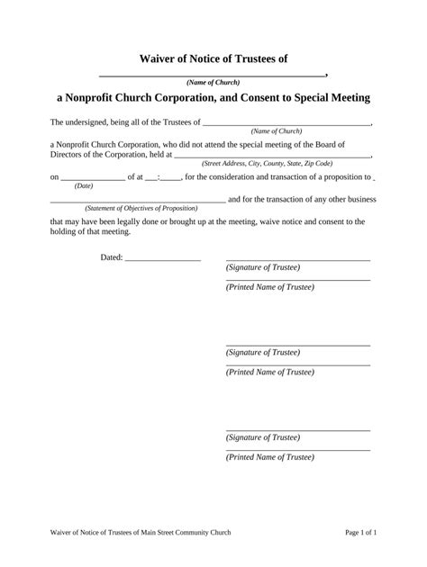 Notice Of Meeting Doc Template Pdffiller
