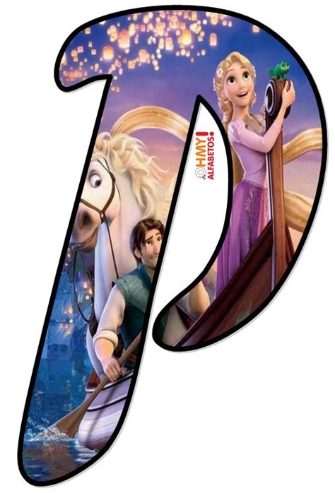 Abecedario De Flynn Y Rapunzel En Barca Flynn And Rapunzel Alphabet