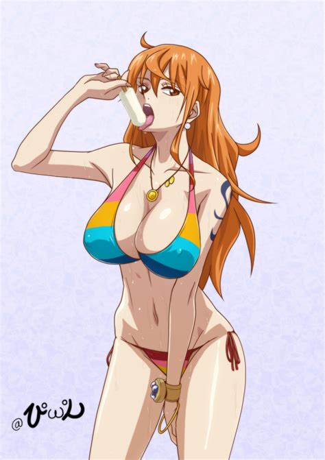 Kyabakurabakufu Nami One Piece One Piece Highres Girl Bikini Breasts Large Breasts
