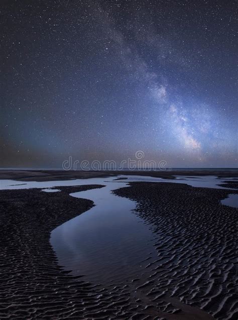 Vibrant Milky Way Composite Image Over Landscape Of Beautiful Summer