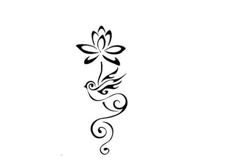 Lotus Flower With Bird Stem Tattoo Tattoos Tattoos Lotus Tattoo