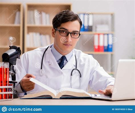 Young Doctor Studying Medical Education Stock Image Image Of Health