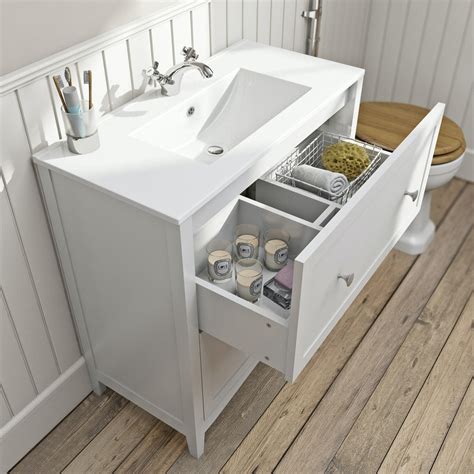 The Bath Co Camberley White Vanity Unit With Basin 800mm