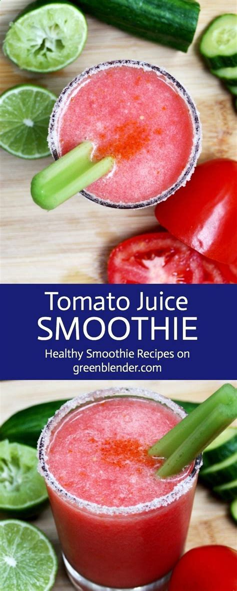 Or, if the recipe features other liquids, simply add tomato juice. Tomato Juice Smoothie Recipe by Green Blender | Homemade ...