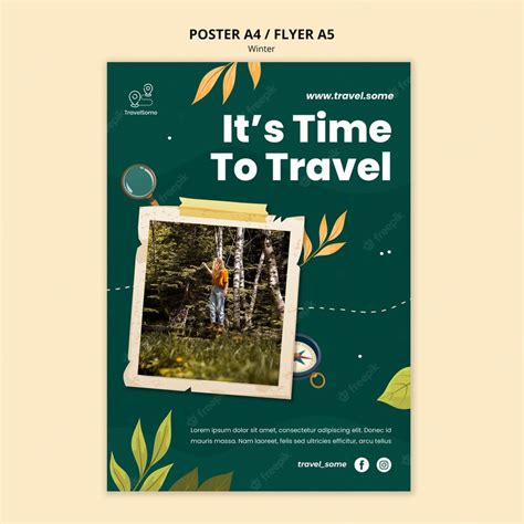 Free Psd Time To Travel Poster Template