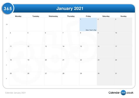 Thank you for choosing our printable calendar organizer: Calendar January 2021