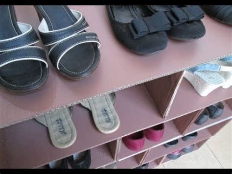 Pull out shoe rack 5 tier soft close chrome and silver. DIY #30 | Shoes Rack From RECYCLED Cardboard ♥ - YouTube