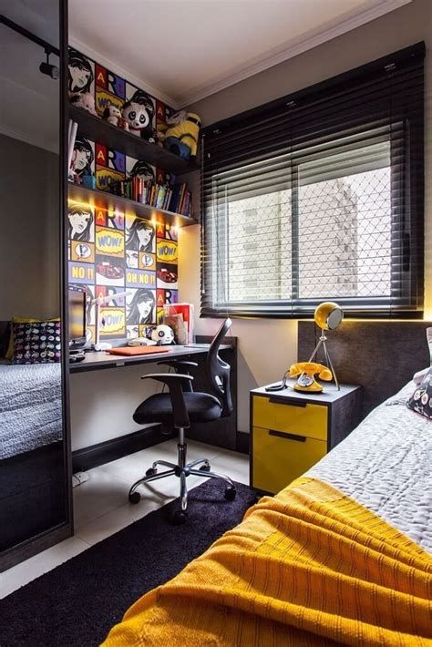 Because boys are just as picky as girls, they need a dream place that is not just meant for sleeping. 33 Cool Teenage Boy Room Decor Ideas | Boy bedroom design ...