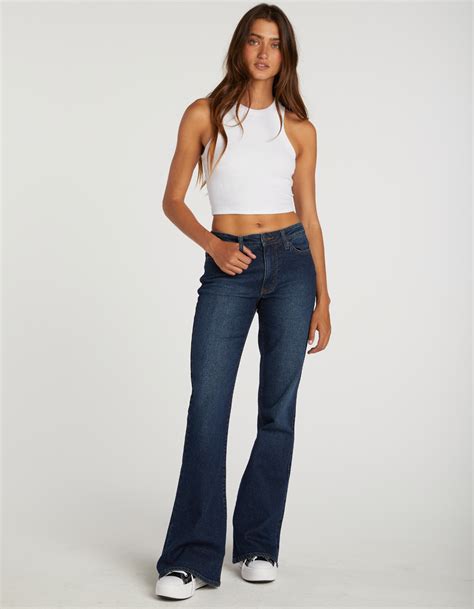 Washed Low Waist Flare Jeans Wishupon