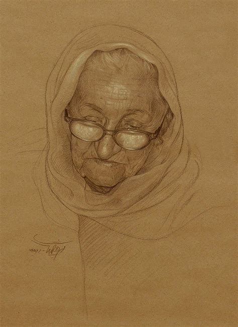 Retrato De Una Anciana Portrait Of Elder Woman Artes Realistas