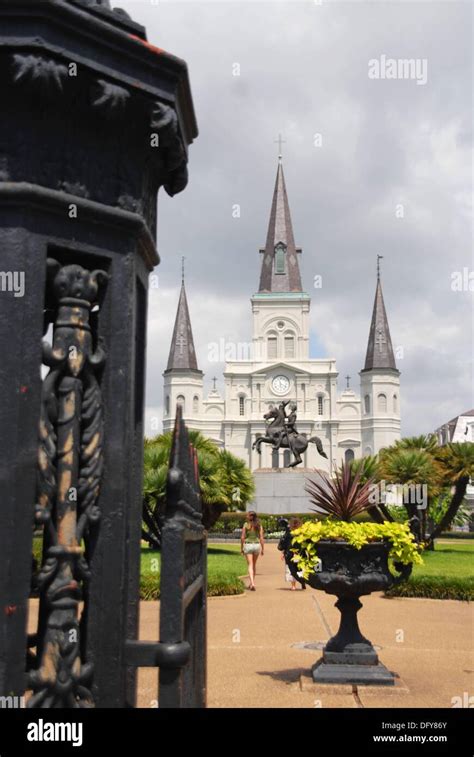 Saint Louis Cathedral At Jackson Square French Quarter New Orleans