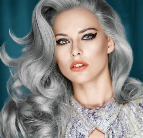 14 Gorgeous Examples Of Dyed Gray Hair Grey Hair Dye Granny Hair