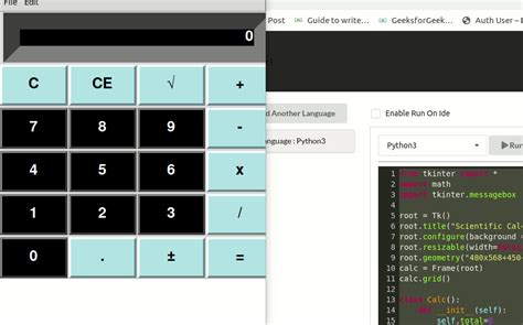 Scientific GUI Calculator Using Tkinter In Python GeeksforGeeks