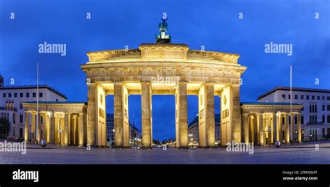 Berlin Brandenburger Tor Brandenburg Gate In Germany At Night Blue Hour