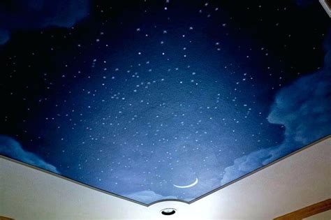 It costs less than ten dollars to make and with this detailed tutorial, anyone can do it! ceiling paint design sky night sky wallpaper bedroom ...
