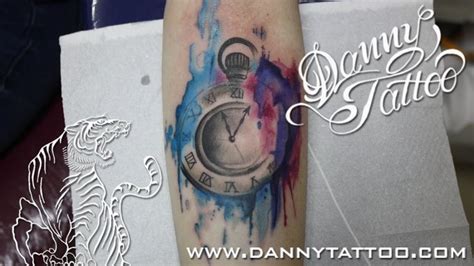 Relogio Aquarela Clock Watercolor Tattoo Time Lapse Danny Tattoo