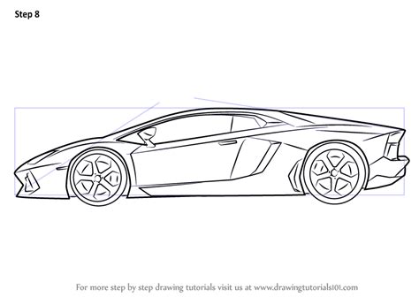 How To Draw Lamborghini Centenario Side View Sports Cars Step By Step