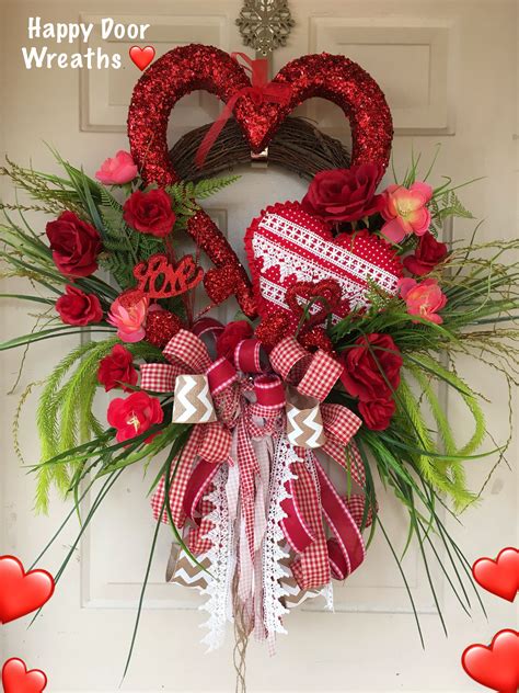 Heart Grapevine Wreath By Happy Door Wreaths Valentines Day Love