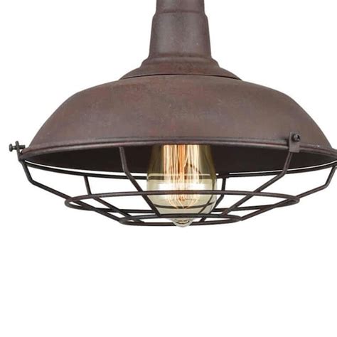 Claxy Barn Light Rust Finish Rustic Dome Plug In Hanging Pendant Light In The Pendant Lighting