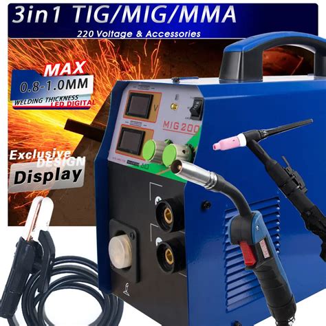 Tig Mma Mig Welding Machine 3in1 Combo Multi Function Welder 220v