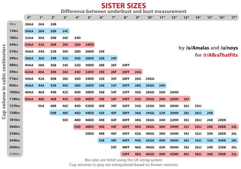 Europe Bra Size Chart