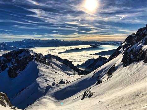 Mount Pilatus Switzerland View Of The Alps Above The Clouds Oc