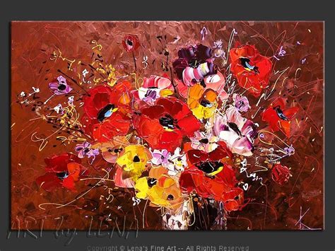 Celebrity Bouquet Original Flower Paintings By Lena Karpinsky