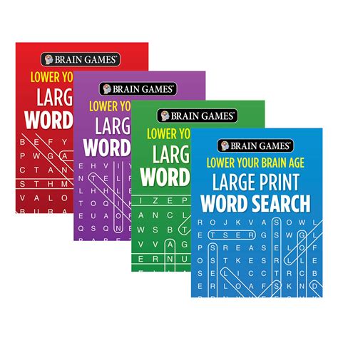 Brain Games® Lower Your Brain Age Word Search Books Word Brain