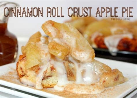 Made just like you'd make them at home with no. ~Cinnamon Roll Crust Apple Pie! | Oh Bite It