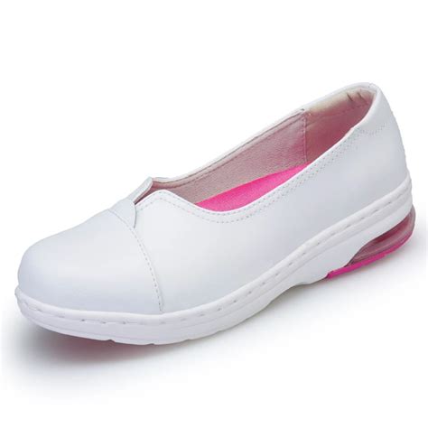 Buy White Nurse Shoes For Women Split Leather Air