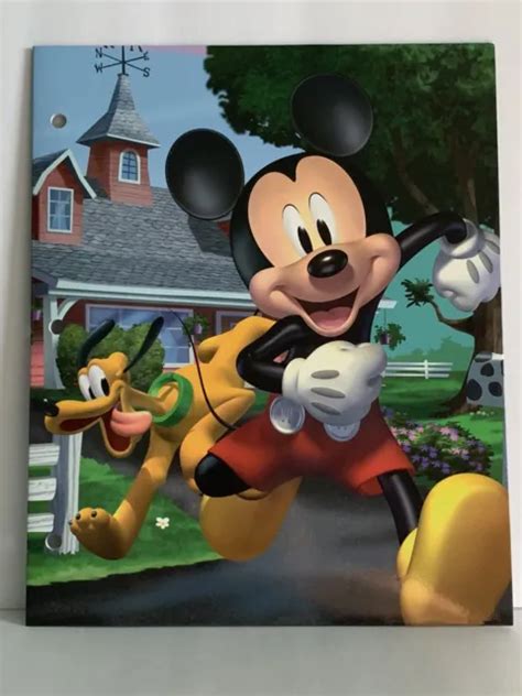 Disney Mickey Mouse Clubhouse And Pluto Goofy 2 Pack Folders 12x10 New