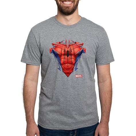 Spider Man Chest Mens Deluxe T Shirt Spider Man Chest Mens Tri Blend T