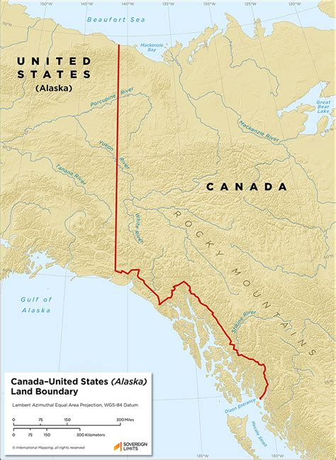Canadaunited States Alaska Land Boundary Sovereign Limits