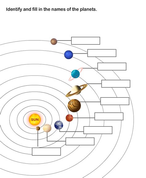Solar System Worksheet 8 Learn About The Nine Planets In