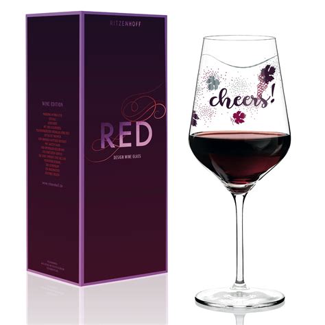 Ritzenhoff Red Wine Glass Red HomeStuff