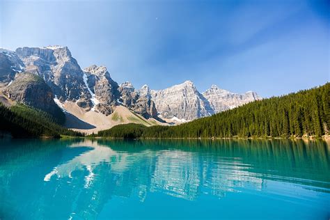 Canoeing At Moraine Lake In Banff National Park Wander