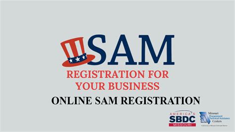 Online Sam Registration How To Register On As An Entity