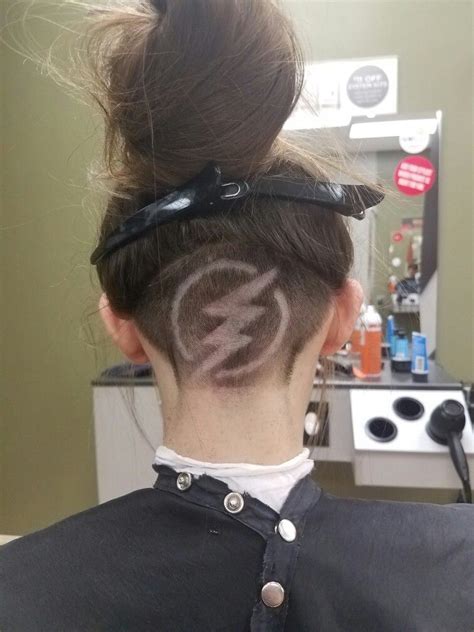 Some hair designs look best cut with a straight razor. lightning bolt shaved design | Shaved design, Hair designs ...