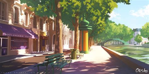 Artstation City Of Love Streets Of Paris Sylvain Sarrailh