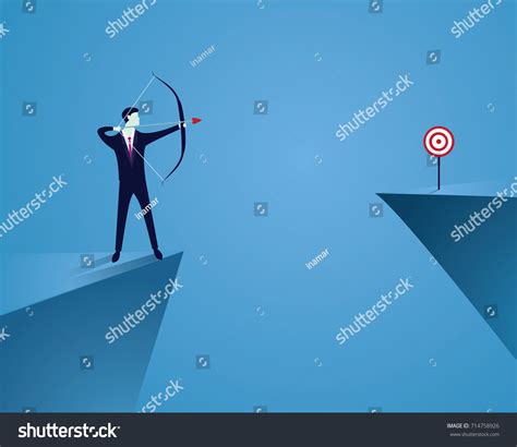 Vector Illustration Business Target Goals Concept Stock Vector Royalty