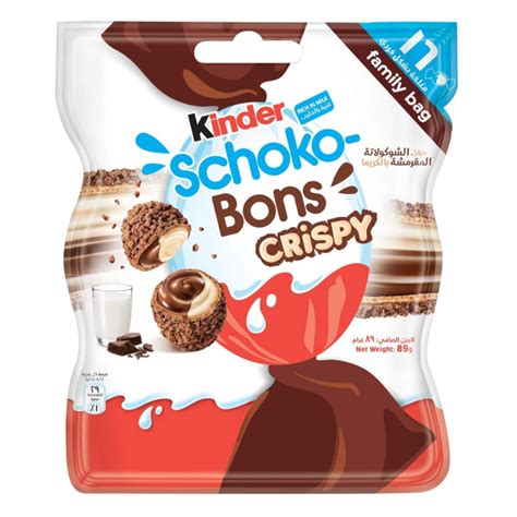 Kinder Schoko-Bons Crispy 89g • Snackje
