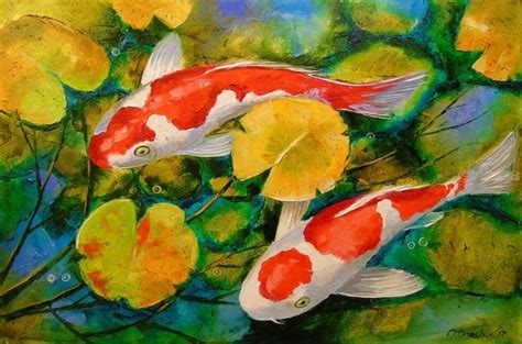 Koi Fish Paintings By Olha Darchuk Artist Com
