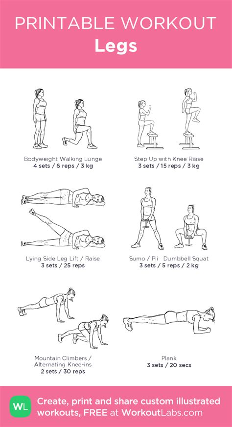 Legs Free Workout By Workoutlabs Fit Planet Fitness Workout Leg