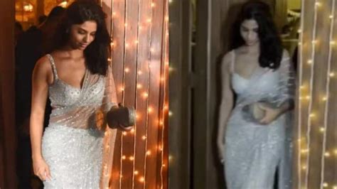 Suhana Khan Stuns In White Saree At Alanna Pandays Sangeet Bollywood Hindustan Times