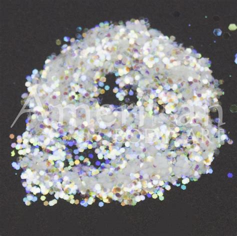 Holographic White Chunky Glitter 0040 Hex