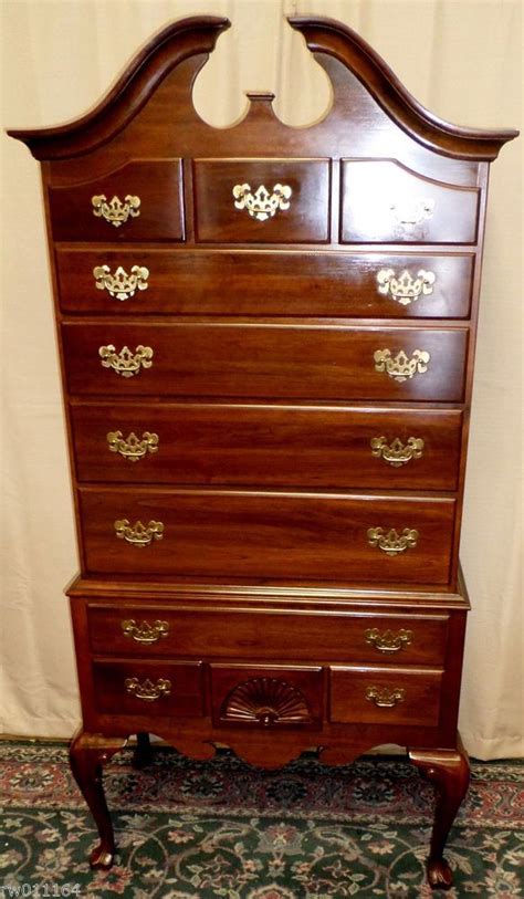 Bedroom furniture like highboys and dressing tables were also in high demand. VINTAGE Ethan Allen Cherry Queen Anne Highboy/Chest on ...