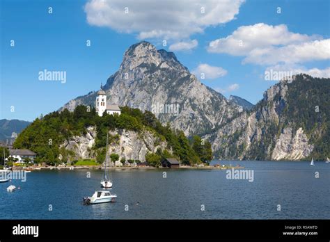 Johannesberg Chapel And Lake Traunsee Traunkirchen Salzkammergut Upper