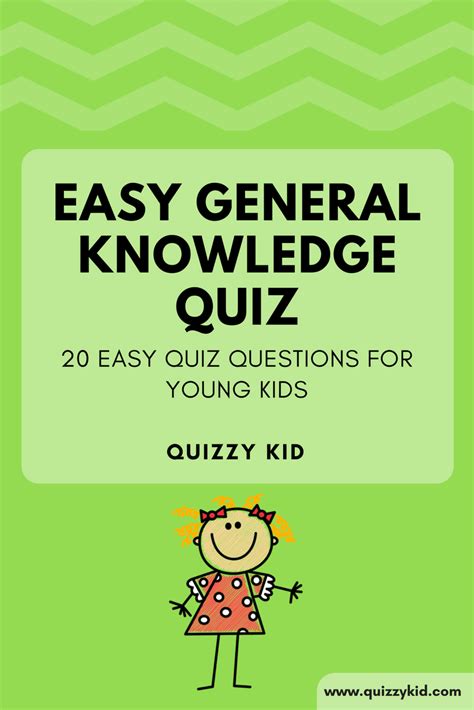 This is a fun general knowledge quiz for 2020/21 with some easy and some hard question to answer. Easy General Knowledge Quiz - Quizzy Kid