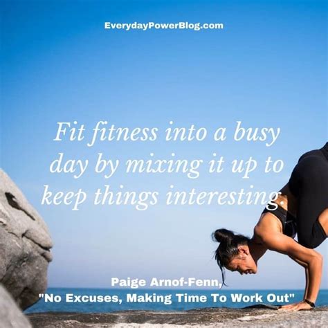 No Excuses Making Time To Work Out Everyday Power