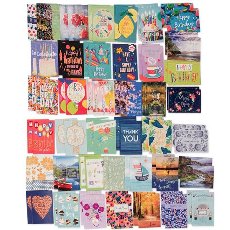 80ct Papercraft Assorted Box Of Greeting Cards And Envelopes
